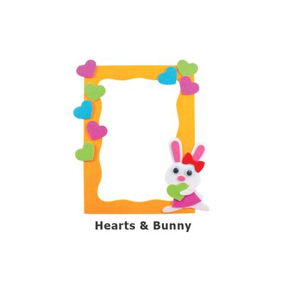 Fancy Felt Mirror - Hearts and Bunny