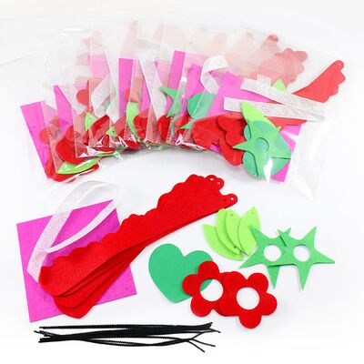 Felt Rose Bouquet - Pack of 10