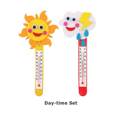 Felt Thermometer Magnet - Day-Time Set with Sun and Cloud