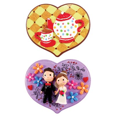 My-Clay Heart Wall Deco - Tea Party and Wedding Couple