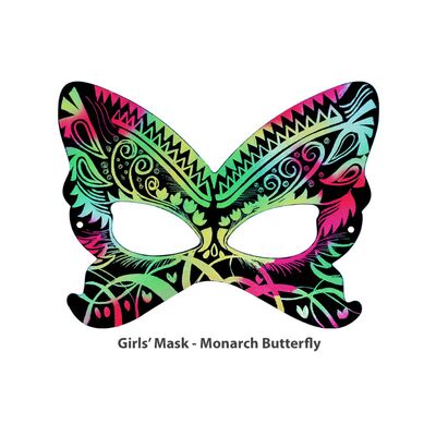 Scratch Art Girls' Mask - Monarch Butterfly