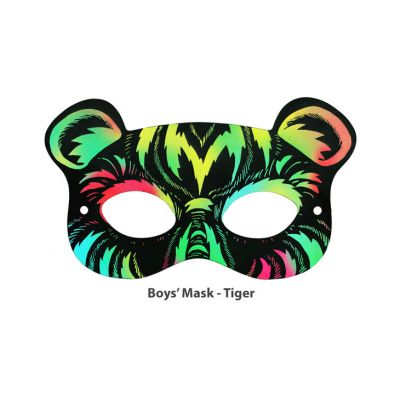 Scratch Art Boys' Mask - Tiger