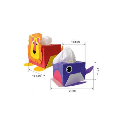 Animal Paper Tissue Box - Pack of 10