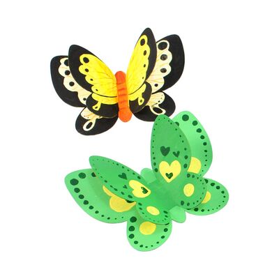 3D Butterfly Magnet - Yellow and Green Butterflies