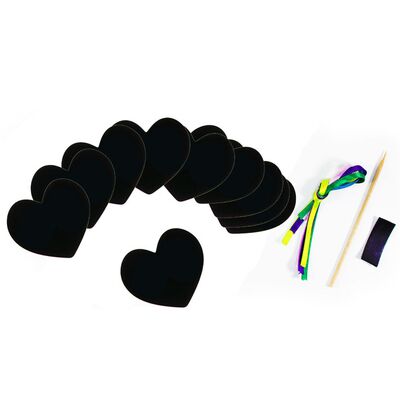 Scratch Art Love Shape - Pack of 10