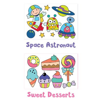 Have Fun Tracing! Space Astronaut and Sweet Desserts