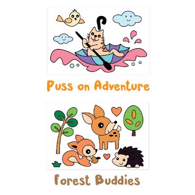 Have Fun Tracing! Puss on Adventure and Forest Buddies