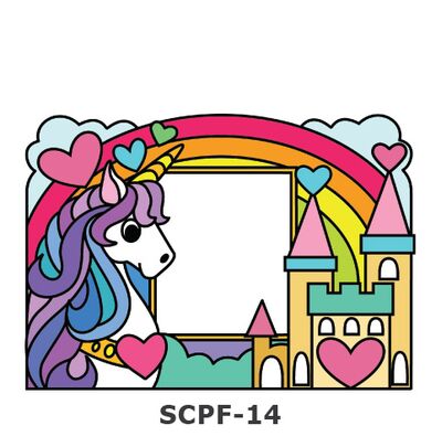 Suncatcher Photo Frame Kit - Unicorn And Castle