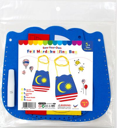 Felt Merdeka Sling Bag - Pack of 5 - Packaging Front