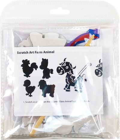 Scratch Art Farm Animal Kit