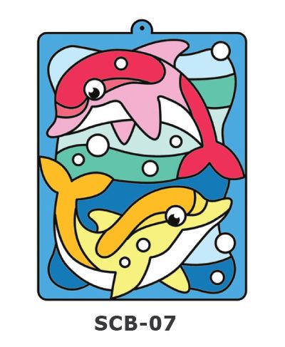 Suncatcher Board Painting Kit - Swimming Dolphins