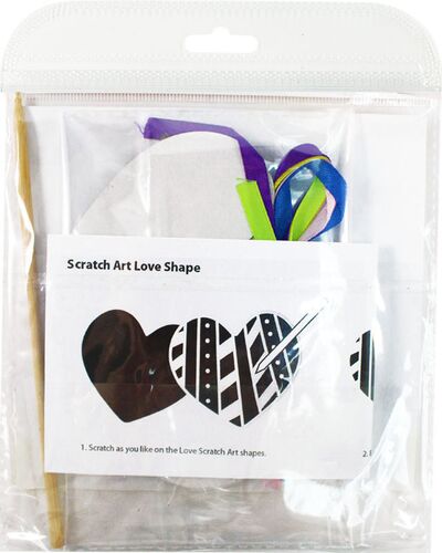 Scratch Art Love Shape - Pack of 10