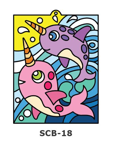 Suncatcher Board Painting Kit - Narwhal