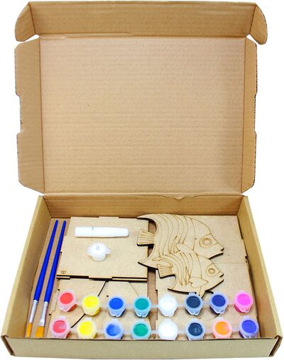 Wooden Tissue Box Painting Kit - Toucan / Angelfish / Unicorn / Bears