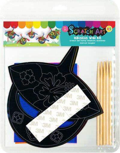 Scratch Art Hibiscus Wau Kit - Pack of 5 - Packaging Back