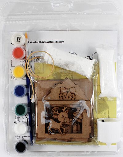 Christmas House Lantern Kit - Packaging Back