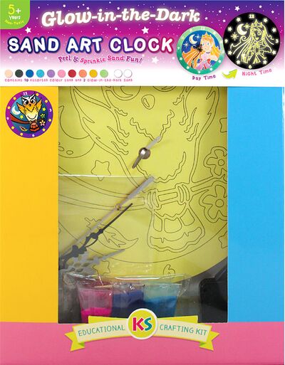 Glow-in-the-Dark Sand Art Clock Kit