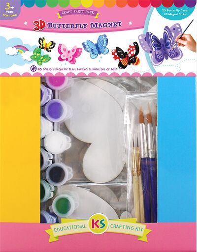 3D Butterfly Magnet Party Kit - Pack of 20