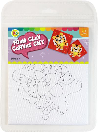 Chinese New Year Foam Clay Canvas Kit - Tiger Year - Packaging Front