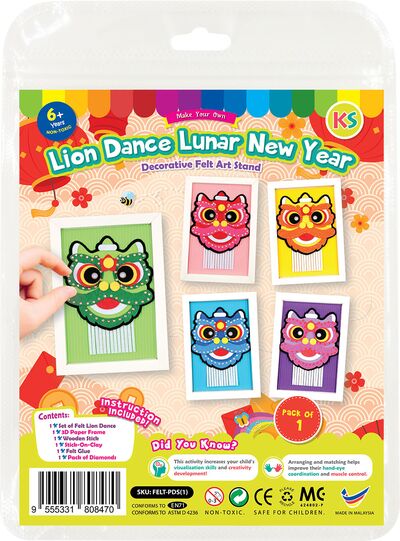 Felt Lunar New Year Lion Dance Decorative Art Stand