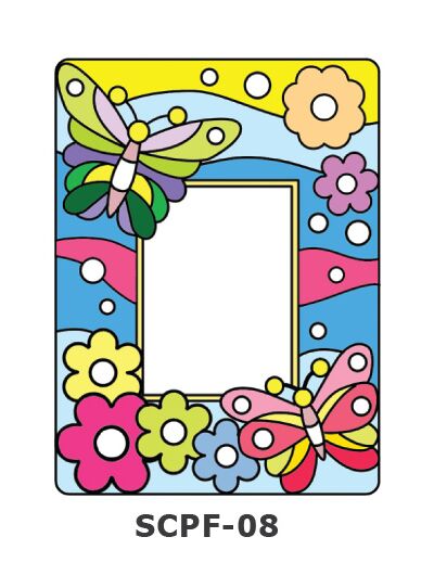 Suncatcher Photo Frame - Butterfly and Flowers