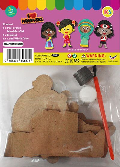 Merdeka Girl Magnet Pack of 5 - Packaging Back