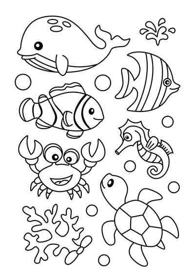 Suncatcher Window Deco Kit - Sealife Animals - Designs