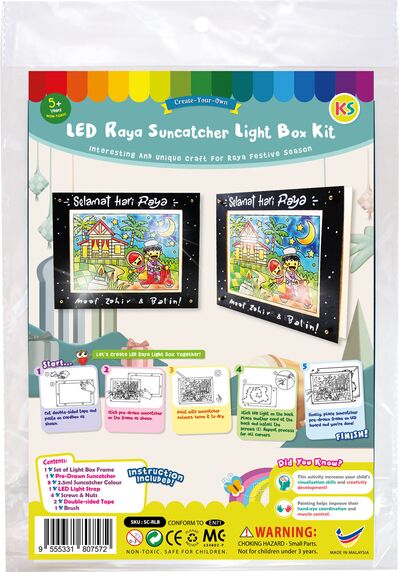 LED Raya Suncatcher Light Box Kit - Front Packaging