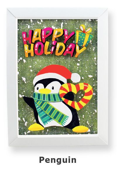 Christmas Frame Deco - Penguin