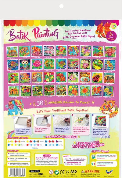 Batik Painting Kit - Back Packaging