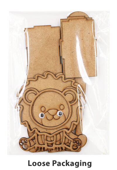 Wooden Animal Pencil Holder - Loose - Lion / Deer