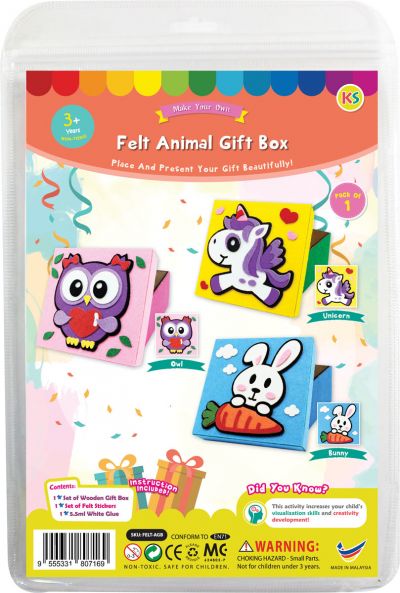 Felt Animal Gift Box - Front Packaging