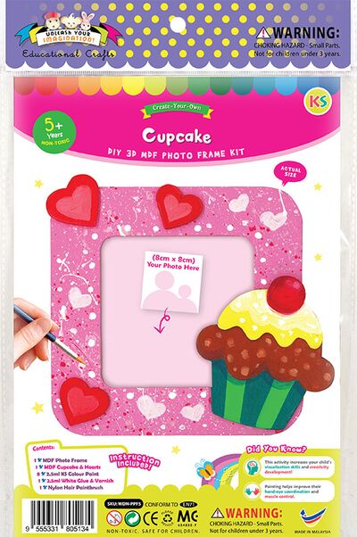 DIY 3D Photo Frame Kit - Cupcake - Packaging Front