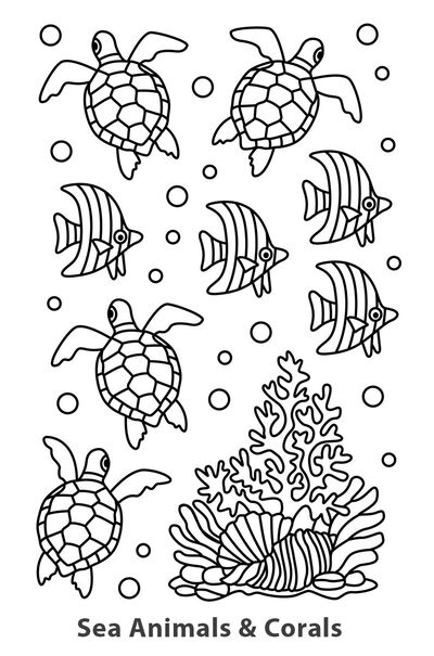 Glass Bottle Deco Painting Kit - Sea Animals And Corals