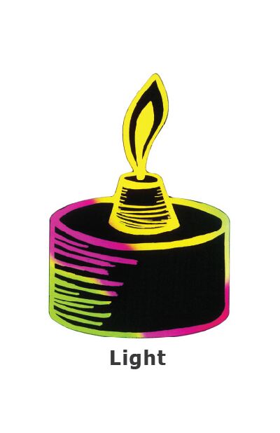 Scratch Art Hari Raya - Pelita (Candle Light)