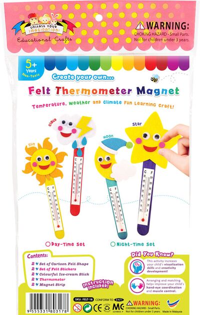 Felt Thermometer Magnet Set Pack of 2