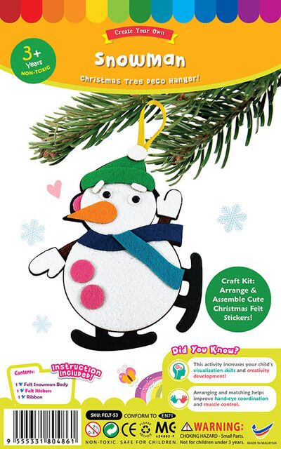 Felt Christmas Deco Hanger Kit - Snowman