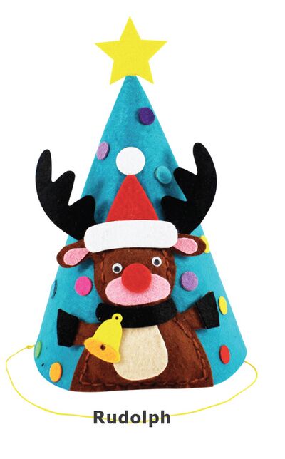 Felt Christmas 3D Hat - Rudolph the Reindeer