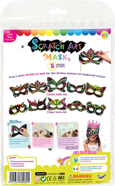 Scratch Art Mask Kit Pack of 5