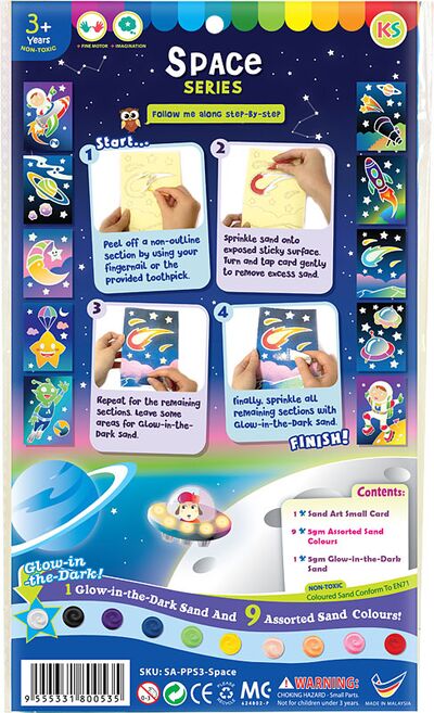 Glow-in-the-Dark Sand Art Kit - Space Series