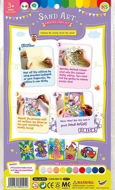 Sand Art Kit - Small - Packaging Back