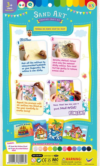 Sand Art Kit - Medium - Packaging Back