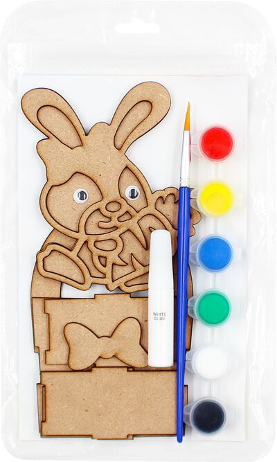 Wooden Bunny Candy Box Kit - Packaging Back