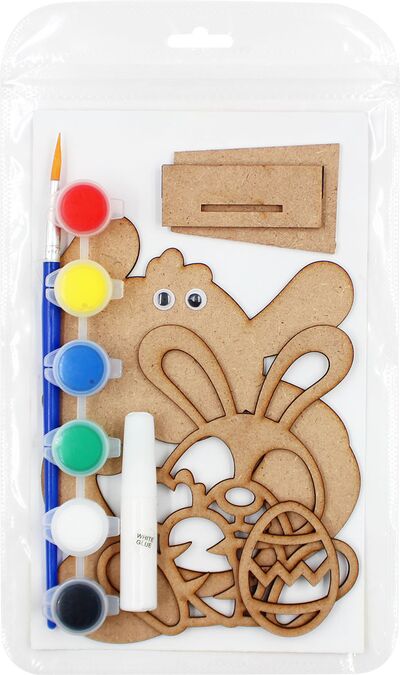 Wooden Bunny Photo Frame Kit - Back Packaging