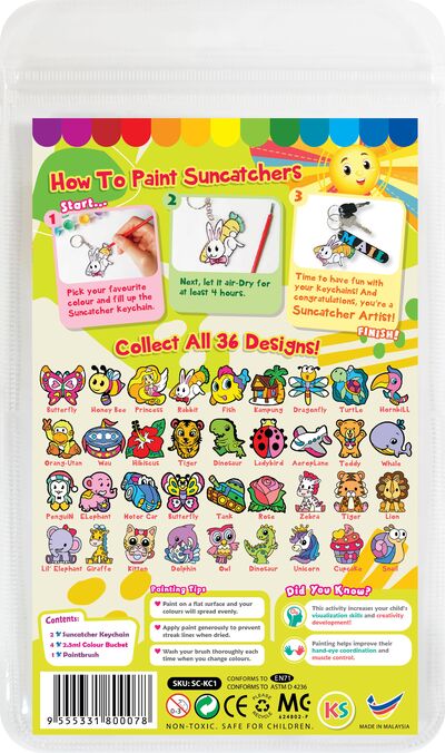 Suncatcher Small Keychain Painting Kit