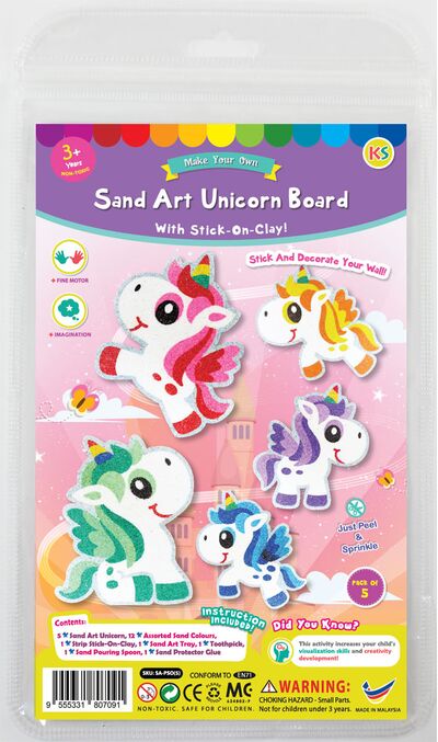 5-in-1 Sand Art Unicorn Board Kit