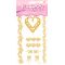 Temporary Glitter Tattoo - Gold Mix - Pack of 5