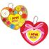 Mother's Day Buttons Heart Keychain