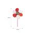 DIY Merdeka Flower Pinwheel - Size