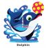 Animal Clock Stand - Dolphin